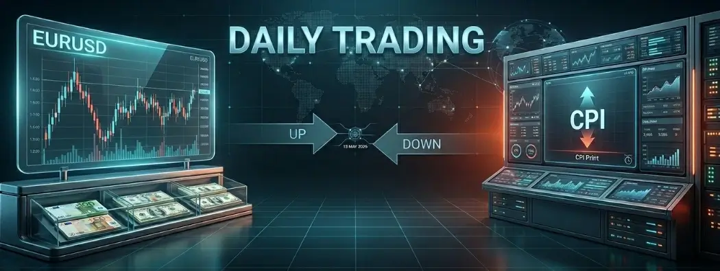[DAILY TRADING] EURUSD 13 May 2026 — Hot CPI, 3-Pip Reaction. The Dollar Has a Problem.