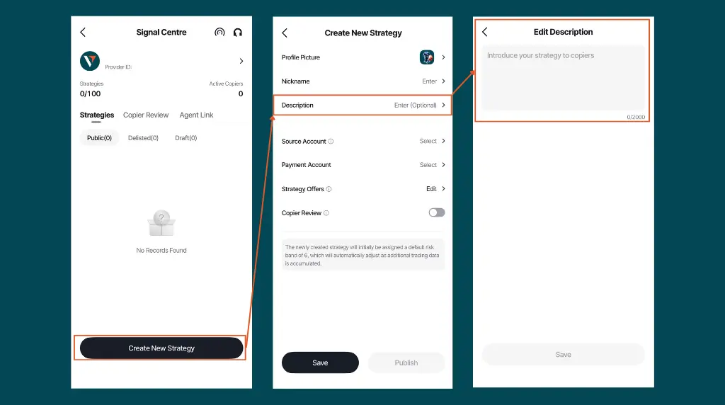 Creating First Strategies as a Signal Provider